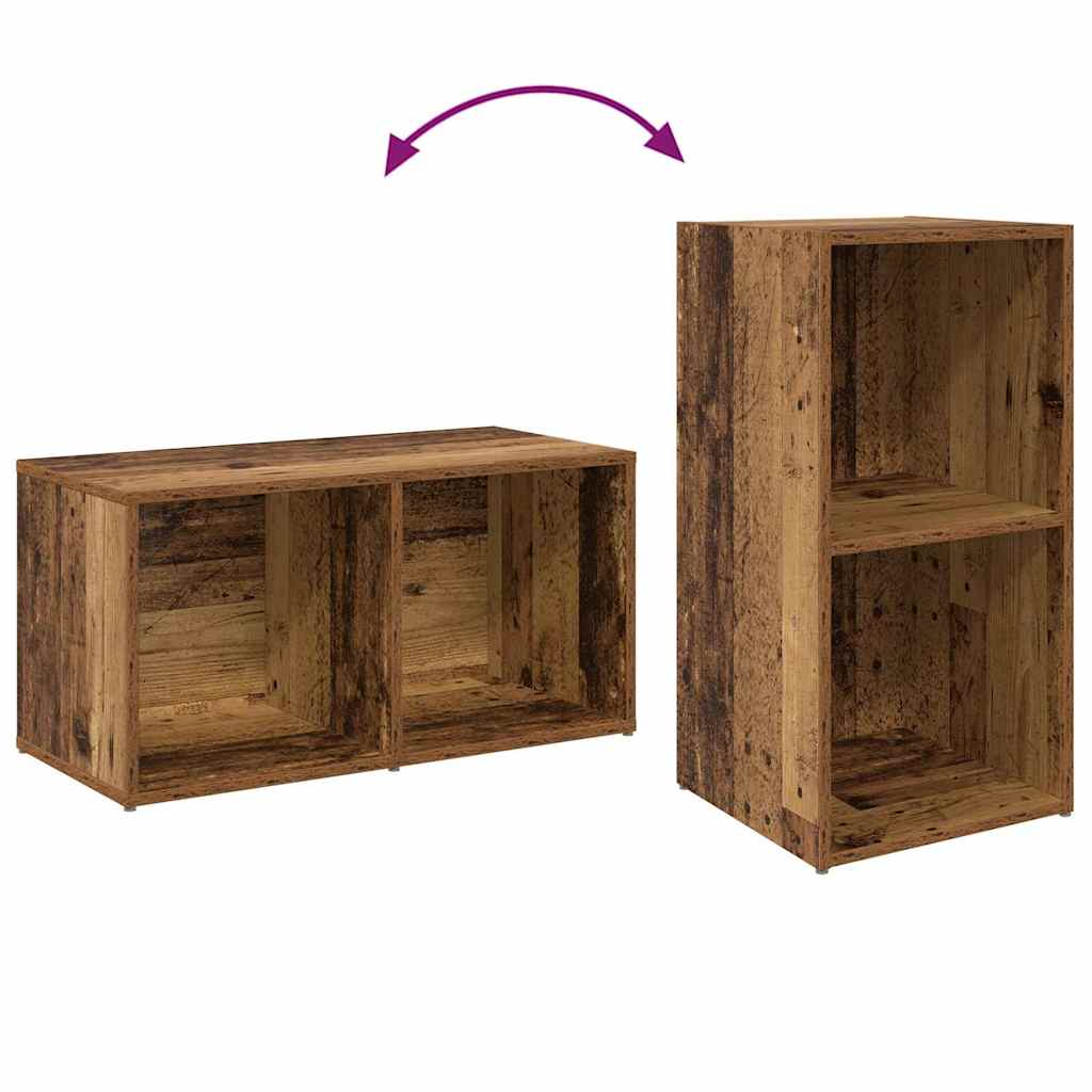 Conjunto de mueble de TV 2 pcs Madera envejecida