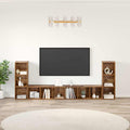 Conjunto de mueble de TV 4 pcs Madera Vieja 37 x 35 x 107 cm