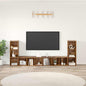 Conjunto de mueble de TV 4 pcs Madera Vieja 37 x 35 x 107 cm