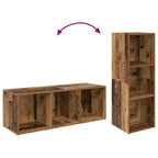 Conjunto de mueble de TV 4 pcs Madera Vieja 37 x 35 x 107 cm