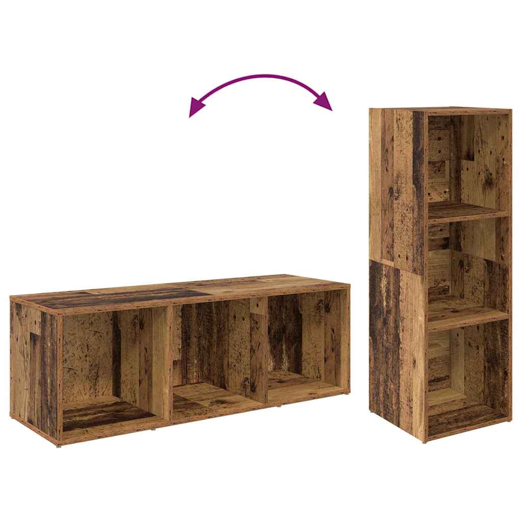 Conjunto de mueble de TV 4 pcs Madera Vieja 37 x 35 x 107 cm