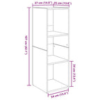 Conjunto de mueble de TV 4 pcs Madera Vieja 37 x 35 x 107 cm