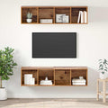 Conjunto de mueble de TV 2 pcs Madera Vieja 37 x 37 x 142,5 cm