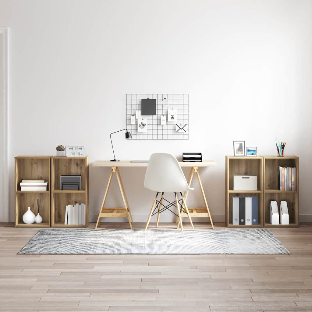 Conjunto de mueble de TV 3 pcs Madera envejecida