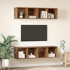 Conjunto de mueble de TV 4 pcs Madera Vieja 37 x 37 x 72 cm