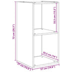 Conjunto de mueble de TV 4 pcs Madera Vieja 37 x 37 x 72 cm