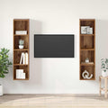 Conjunto de mueble de TV 2 pcs Marrón 37 x 37 x 142,5 cm