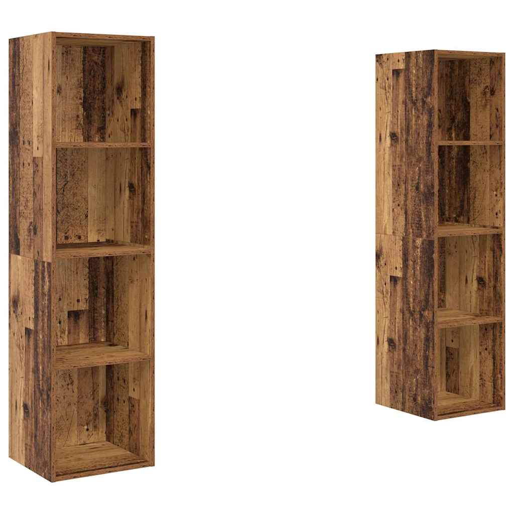 Conjunto de mueble de TV 2 pcs Marrón 37 x 37 x 142,5 cm