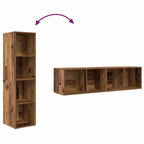 Conjunto de mueble de TV 2 pcs Marrón 37 x 37 x 142,5 cm