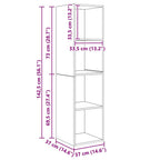 Conjunto de mueble de TV 4 pcs Marrón 37 x 37 x 142,5 cm