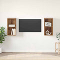 Conjunto de mueble de TV 2 pcs Madera Vieja 37 x 37 x 72 cm