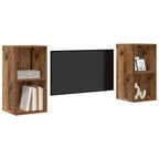 Conjunto de mueble de TV 2 pcs Madera Vieja 37 x 37 x 72 cm