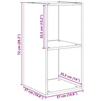 Conjunto de mueble de TV 2 pcs Madera Vieja 37 x 37 x 72 cm