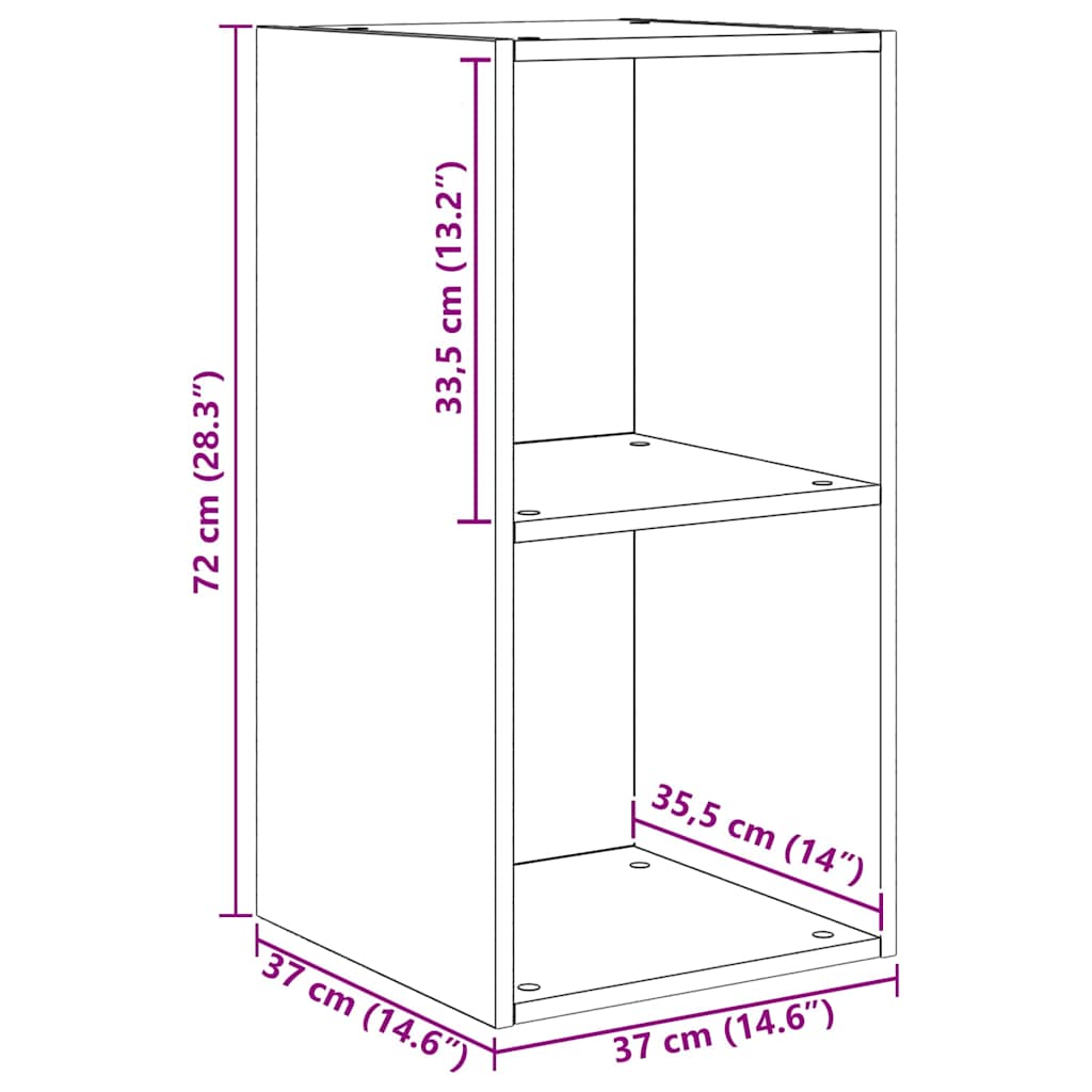 Conjunto de mueble de TV 2 pcs Madera Vieja 37 x 37 x 72 cm