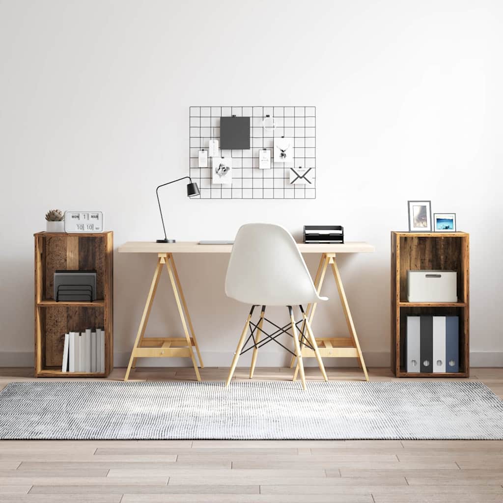 Conjunto de mueble de TV 2 pcs Madera Vieja 107 x 35 x 37 cm