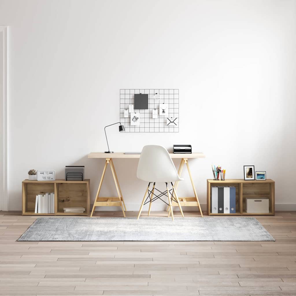 Conjunto de mueble de TV 2 pcs Madera Vieja 107 x 35 x 37 cm