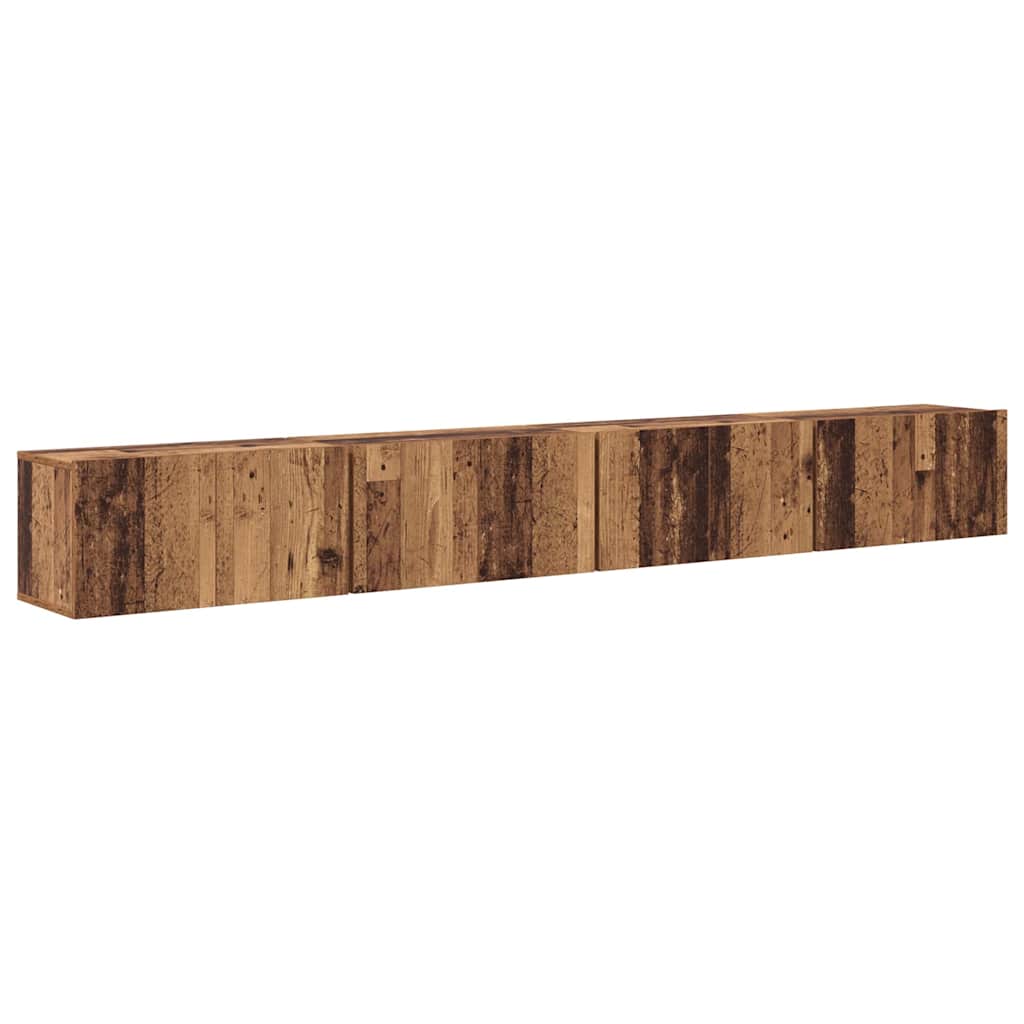 Conjunto de mueble de TV 4 pcs Madera Vieja 60 x 30 x 30 cm