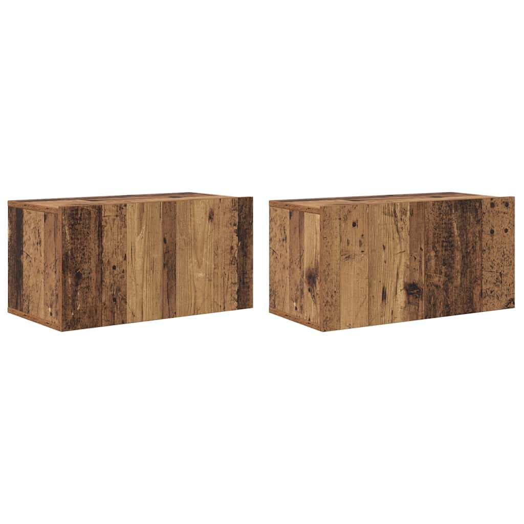 Conjunto de mueble de TV 4 pcs Madera Vieja 60 x 30 x 30 cm