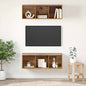 Conjunto de mueble de TV 2 pcs Madera Vieja 37 x 37 x 107 cm