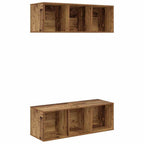 Conjunto de mueble de TV 2 pcs Madera Vieja 37 x 37 x 107 cm