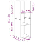 Conjunto de mueble de TV 2 pcs Madera Vieja 37 x 37 x 107 cm
