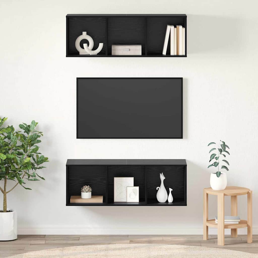 Conjunto de mueble de TV 2 pcs Madera Vieja 37 x 37 x 107 cm