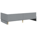 Estructura de cama en esquina Gris Claro 80 cm x 200 cm tela