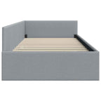 Estructura de cama en esquina Gris Claro 80 cm x 200 cm tela