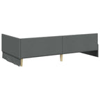 Estructura de cama en esquina Gris oscuro 90 cm x 200 cm tela
