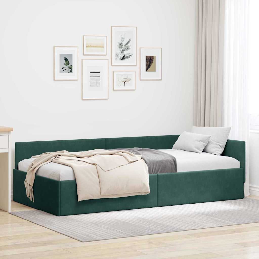 Estructura de cama en esquina Amarillo 100 cm x 200 cm
