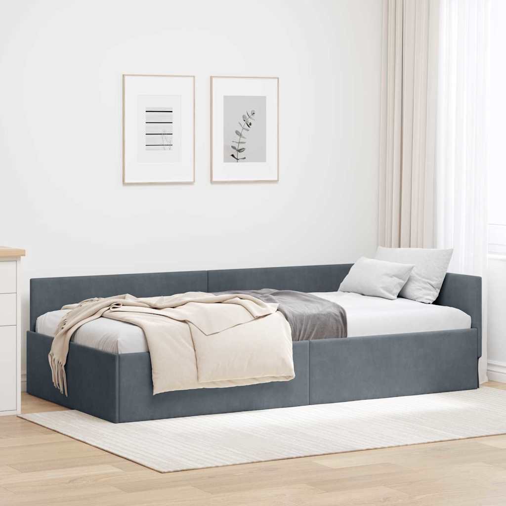 Estructura de cama en esquina Amarillo 100 cm x 200 cm