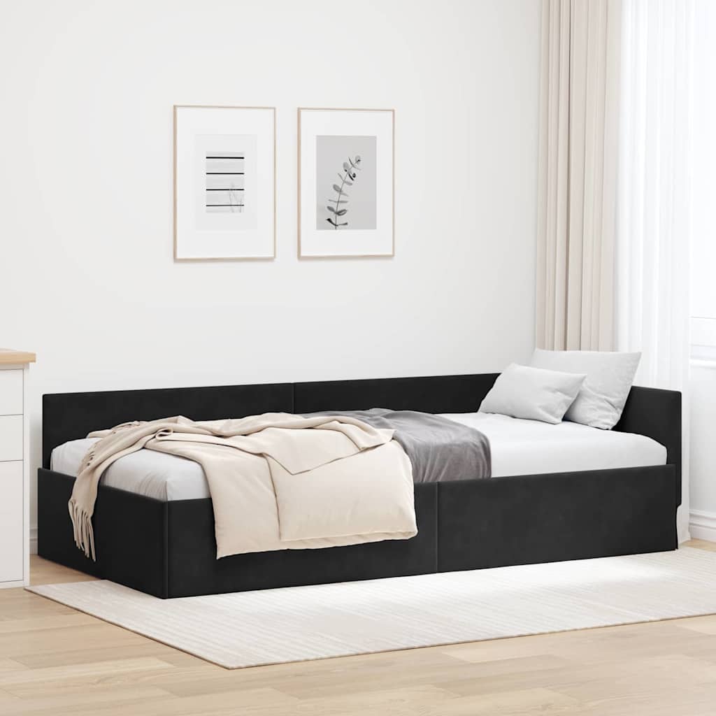 Estructura de cama en esquina Amarillo 100 cm x 200 cm