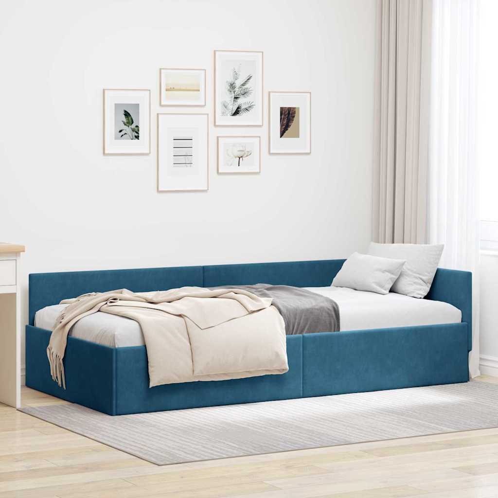 Estructura de cama en esquina Amarillo 100 cm x 200 cm