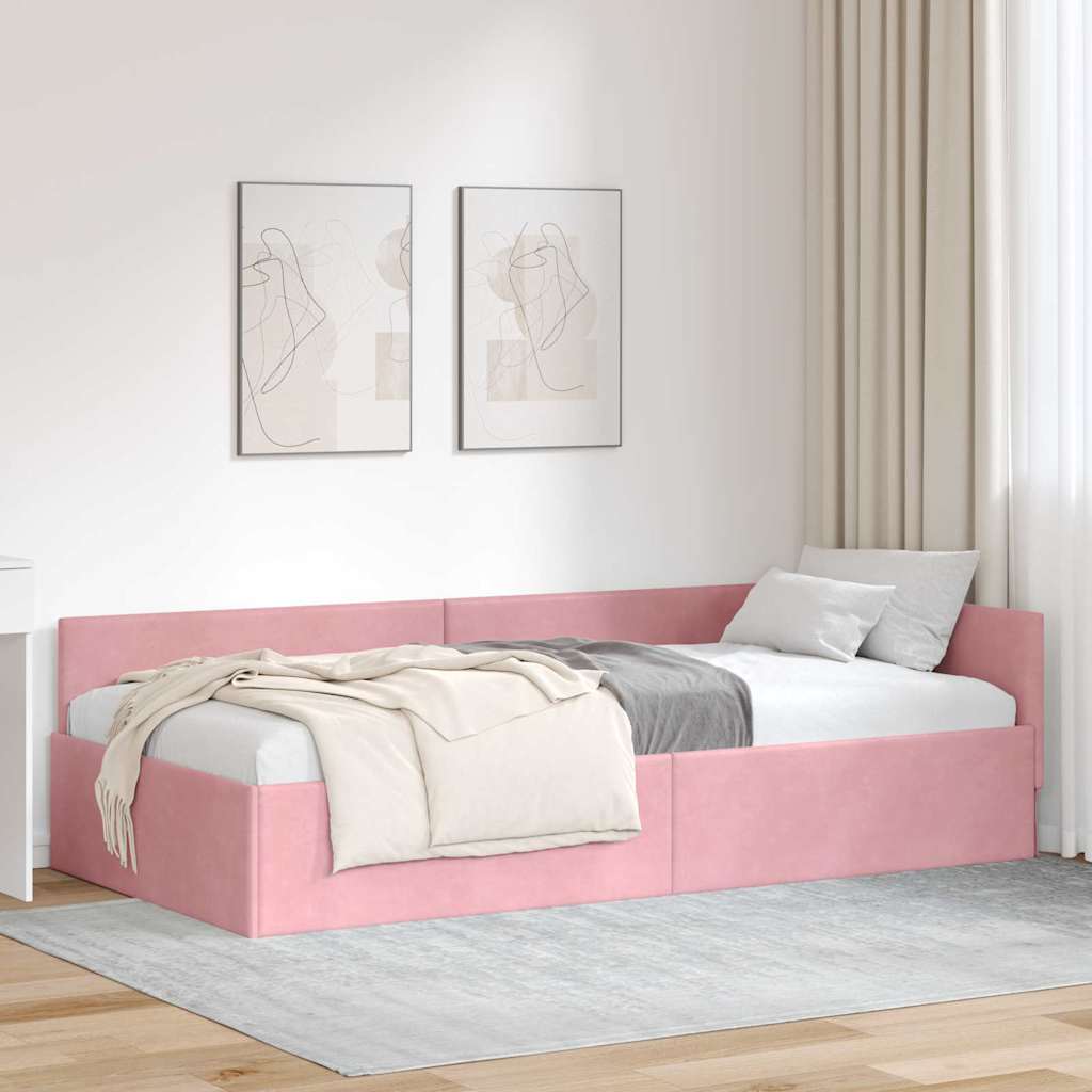 Estructura de cama en esquina Amarillo 100 cm x 200 cm