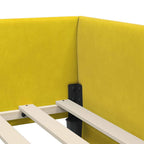 Estructura de cama en esquina Amarillo 100 cm x 200 cm