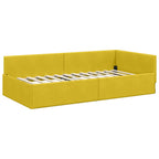 Estructura de cama en esquina Amarillo 100 cm x 200 cm