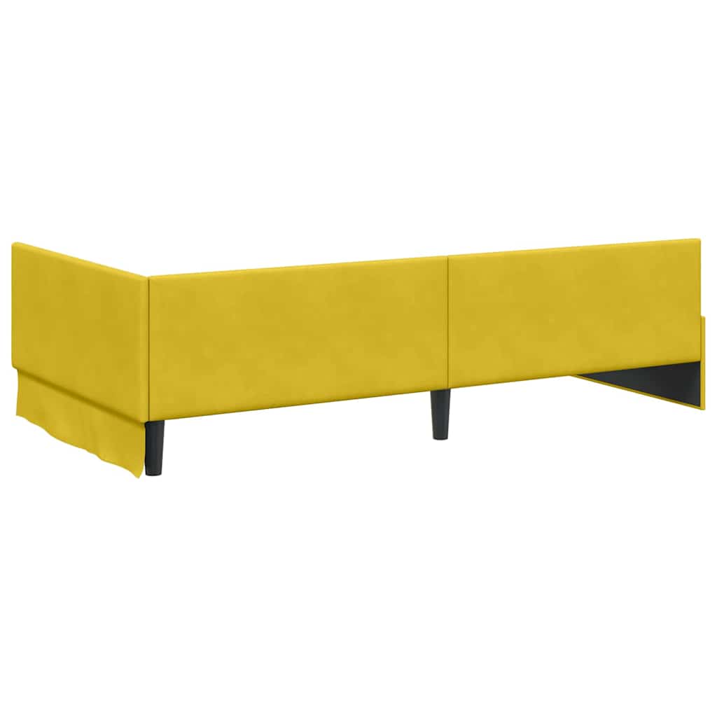 Estructura de cama en esquina Amarillo 100 cm x 200 cm