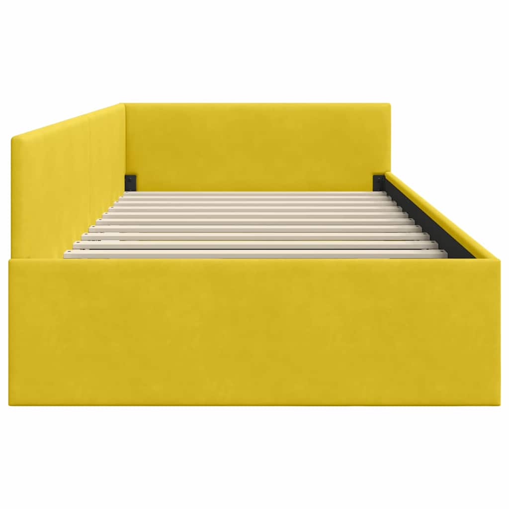 Estructura de cama en esquina Amarillo 100 cm x 200 cm