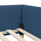 Estructura de cama en esquina Azul 100 x 200 cm tela