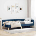 Estructura de cama en esquina Azul 100 x 200 cm tela