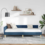 Estructura de cama en esquina Azul 100 x 200 cm tela