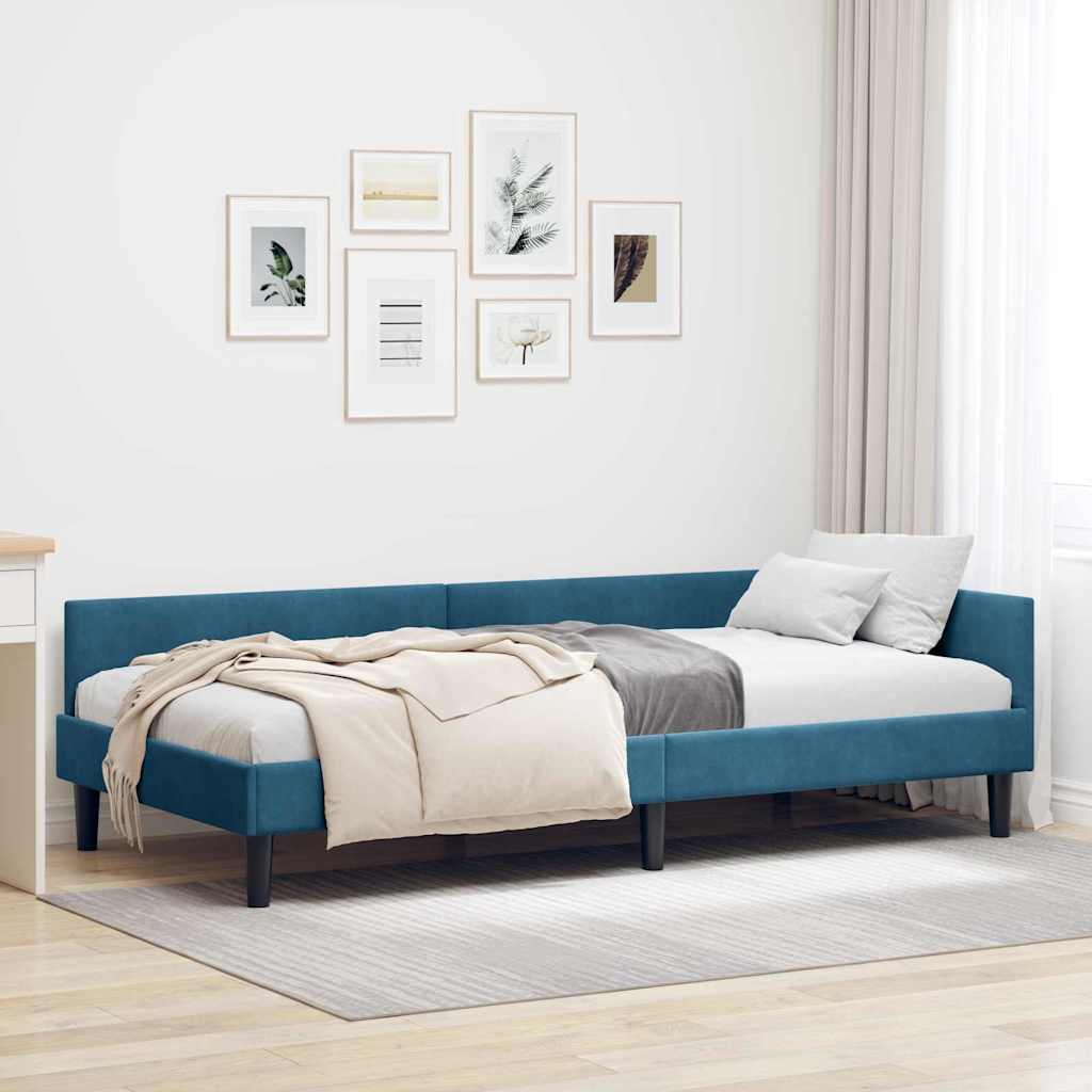 Estrutura de cama de canto Amarelo 100 cm x 200 cm