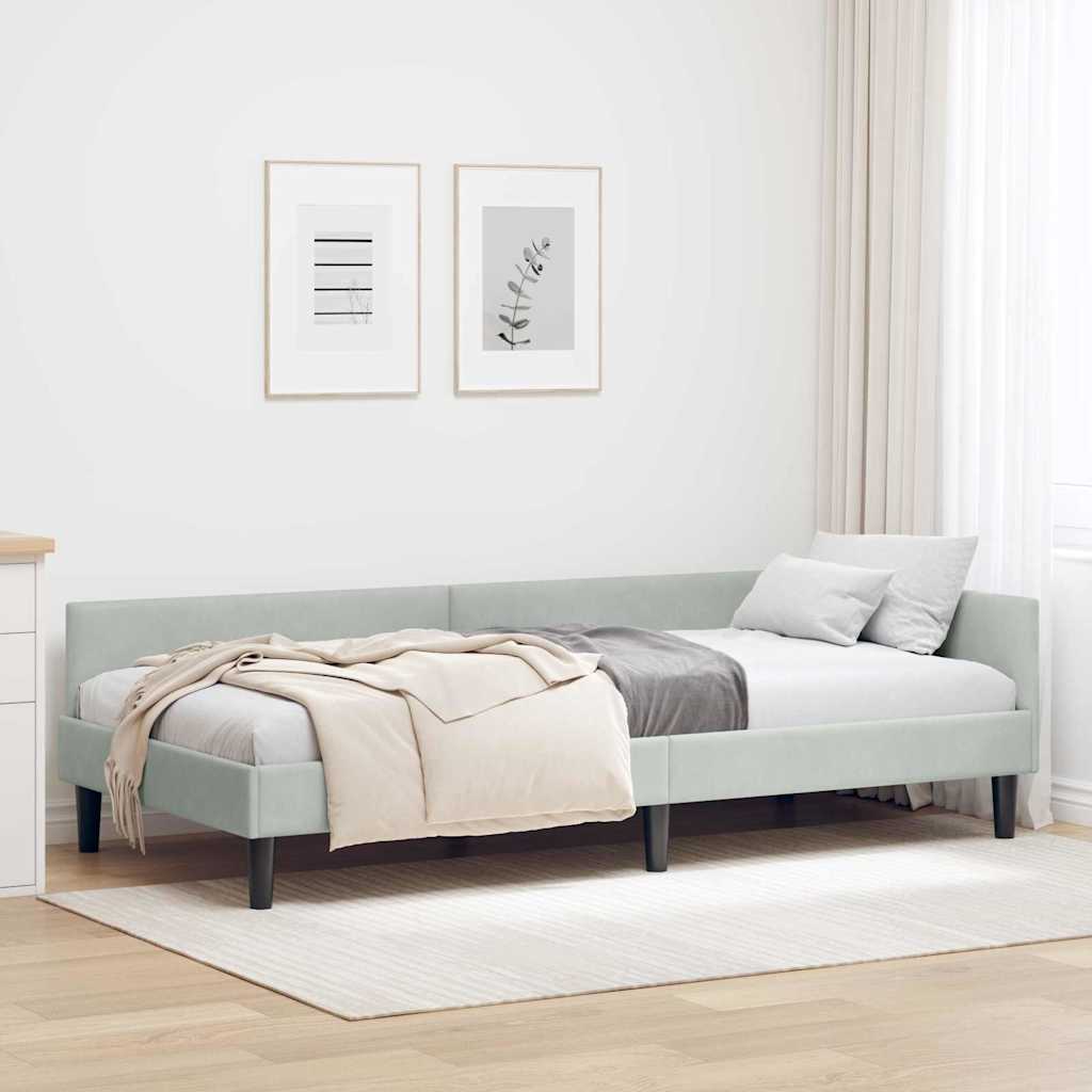 Estrutura de cama de canto Amarelo 100 cm x 200 cm