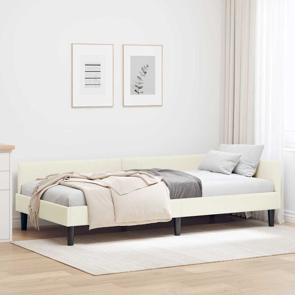 Estrutura de cama de canto Amarelo 100 cm x 200 cm