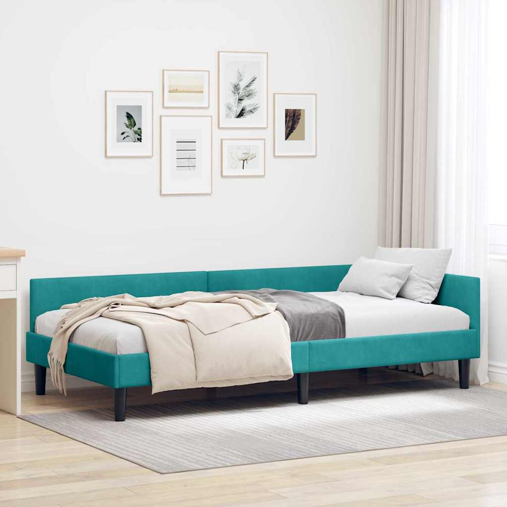 Estrutura de cama de canto Amarelo 100 cm x 200 cm