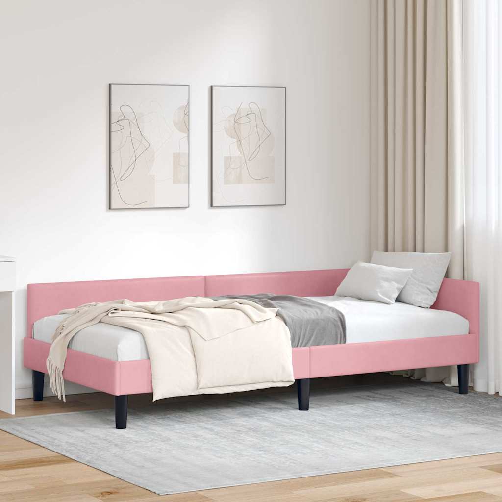 Estrutura de cama de canto Amarelo 100 cm x 200 cm