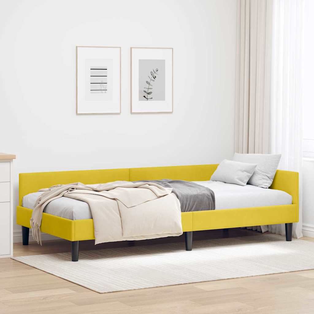 Estrutura de cama de canto Amarelo 100 cm x 200 cm