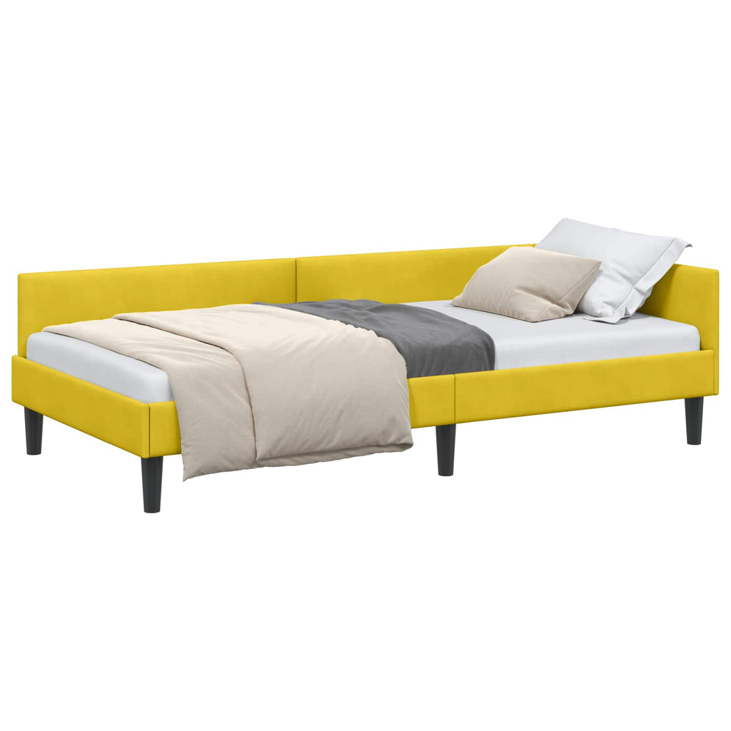 Estructura de cama en esquina Amarillo 100 cm x 200 cm
