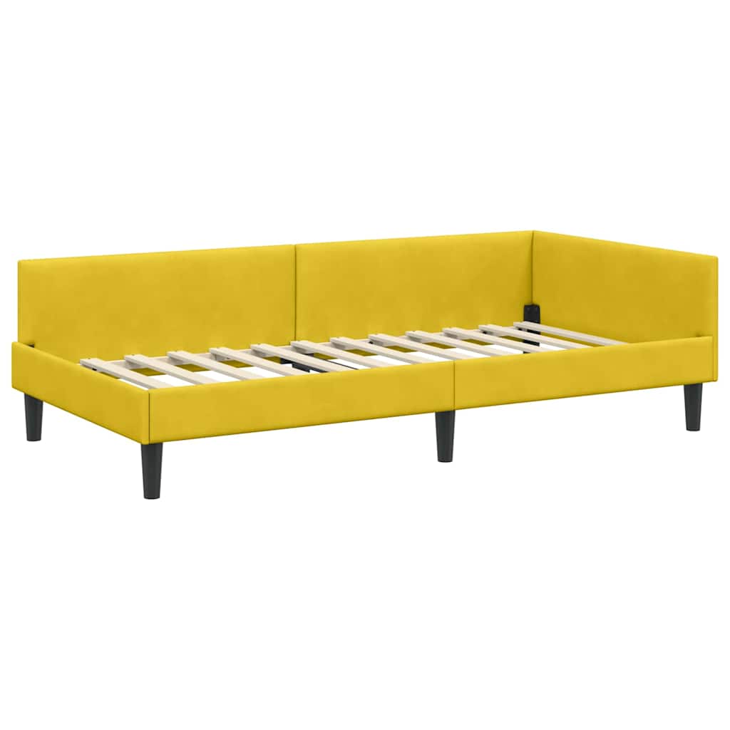Estructura de cama en esquina Amarillo 100 cm x 200 cm