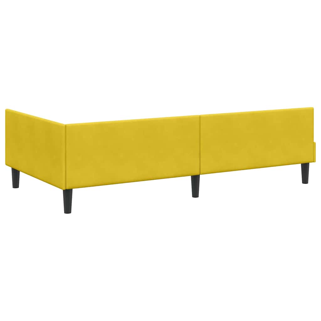 Estructura de cama en esquina Amarillo 100 cm x 200 cm